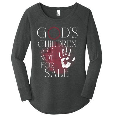 Gods Children Are Not For Sale For Children Family Women's Perfect Tri Tunic Long Sleeve Shirt