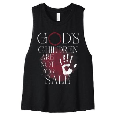 Gods Children Are Not For Sale For Children Family Women's Racerback Cropped Tank