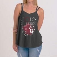 Gods Children Are Not For Sale For Children Family Women's Strappy Tank