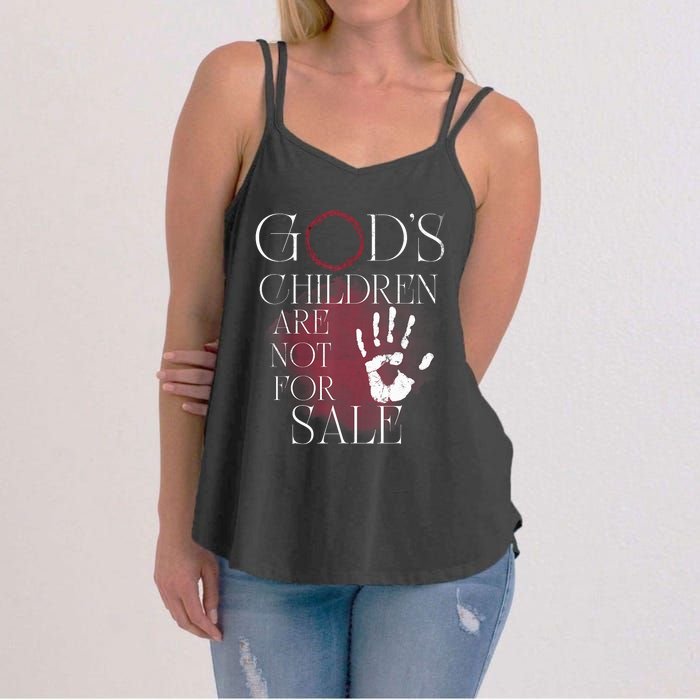 Gods Children Are Not For Sale For Children Family Women's Strappy Tank