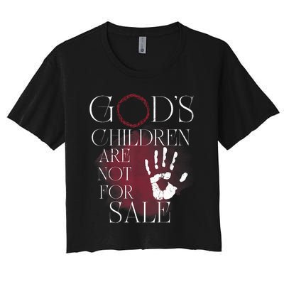 Gods Children Are Not For Sale For Children Family Women's Crop Top Tee