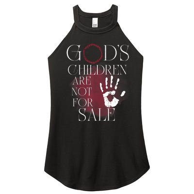 Gods Children Are Not For Sale For Children Family Women’s Perfect Tri Rocker Tank