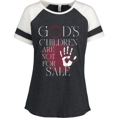 Gods Children Are Not For Sale For Children Family Enza Ladies Jersey Colorblock Tee