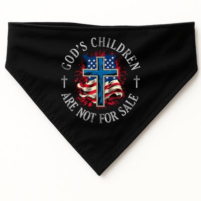 Gods Children Are Not For Sale Shirts Cross Christian USA-Made Doggie Bandana