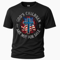 Gods Children Are Not For Sale Shirts Cross Christian Cooling Performance Crew T-Shirt