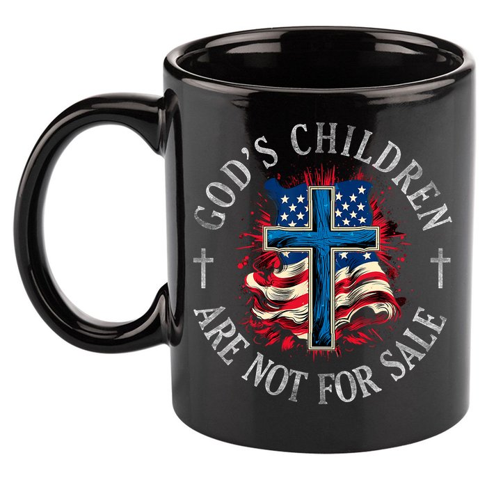 Gods Children Are Not For Sale Shirts Cross Christian 11oz C Handle Ceramic Mug