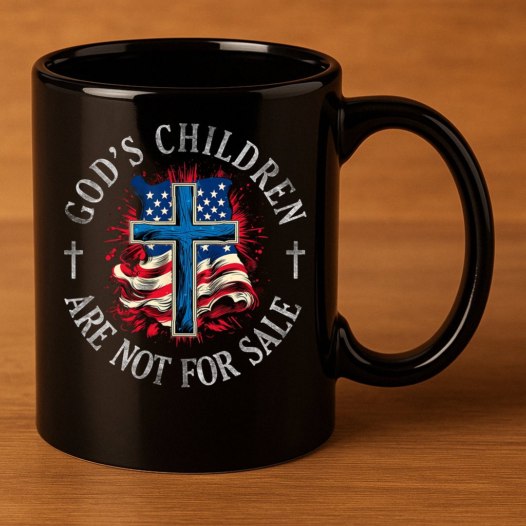 Gods Children Are Not For Sale Shirts Cross Christian 11oz C Handle Ceramic Mug