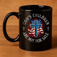 Gods Children Are Not For Sale Shirts Cross Christian 11oz C Handle Ceramic Mug