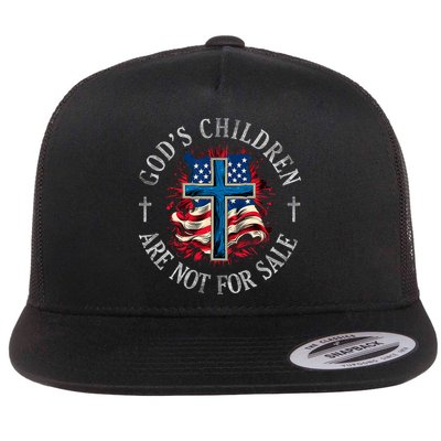 Gods Children Are Not For Sale Shirts Cross Christian Flatbill Hat
