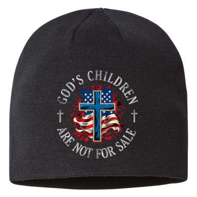 Gods Children Are Not For Sale Shirts Cross Christian Sustainable Beanie