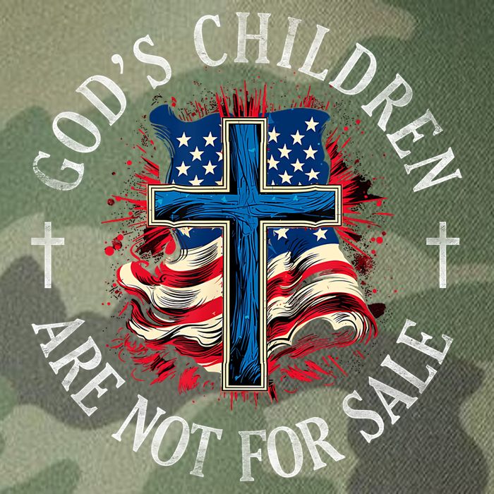 Gods Children Are Not For Sale Cross Christian Legacy Tie Dye Trucker Hat