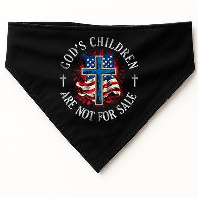 Gods Children Are Not For Sale Cross Christian USA-Made Doggie Bandana