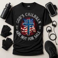 Gods Children Are Not For Sale Cross Christian Cooling Performance Crew T-Shirt