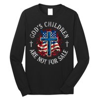 Gods Children Are Not For Sale Cross Christian Long Sleeve Shirt