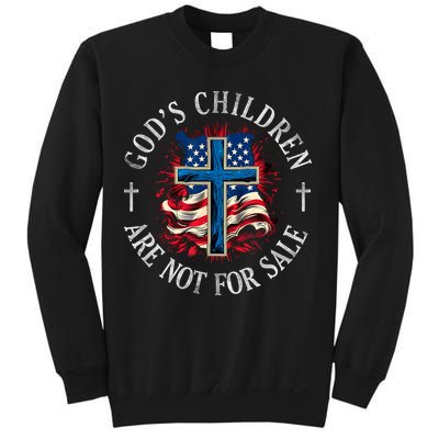 Gods Children Are Not For Sale Cross Christian Sweatshirt