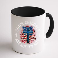 Gods Children Are Not For Sale Cross Christian Mug