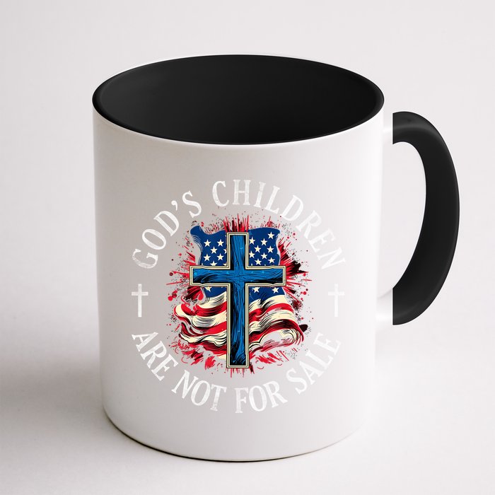 Gods Children Are Not For Sale Cross Christian Mug