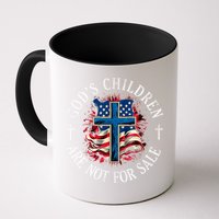 Gods Children Are Not For Sale Cross Christian Mug