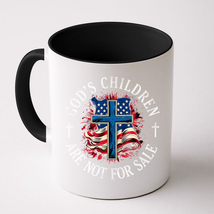 Gods Children Are Not For Sale Cross Christian Mug