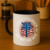 Gods Children Are Not For Sale Cross Christian Mug