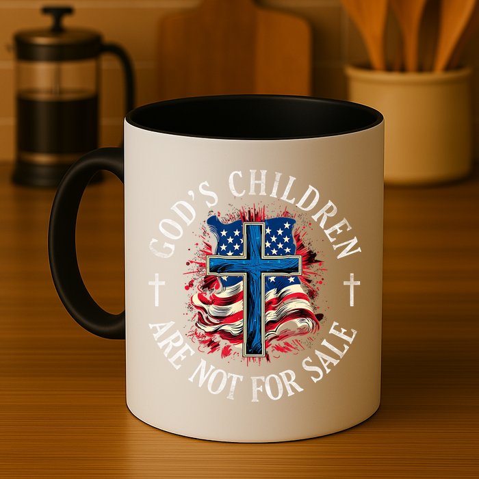 Gods Children Are Not For Sale Cross Christian Mug
