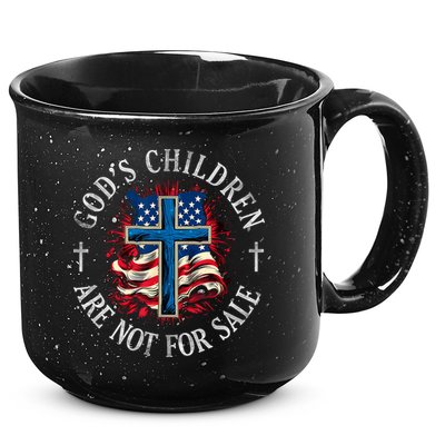 Gods Children Are Not For Sale Cross Christian 15oz Campfire Ceramic Mug