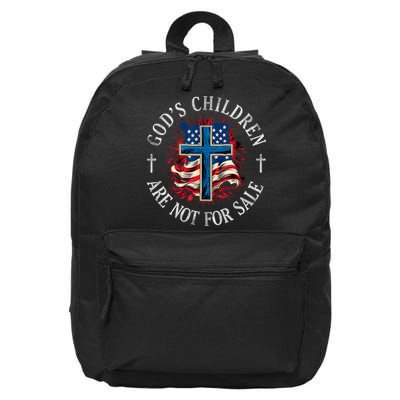 Gods Children Are Not For Sale Cross Christian 16 in Basic Backpack