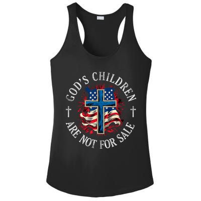 Gods Children Are Not For Sale Cross Christian Ladies PosiCharge Competitor Racerback Tank