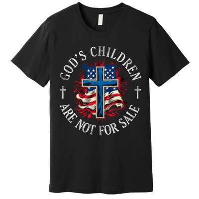 Gods Children Are Not For Sale Cross Christian Premium T-Shirt