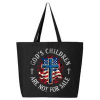 Gods Children Are Not For Sale Cross Christian 25L Jumbo Tote