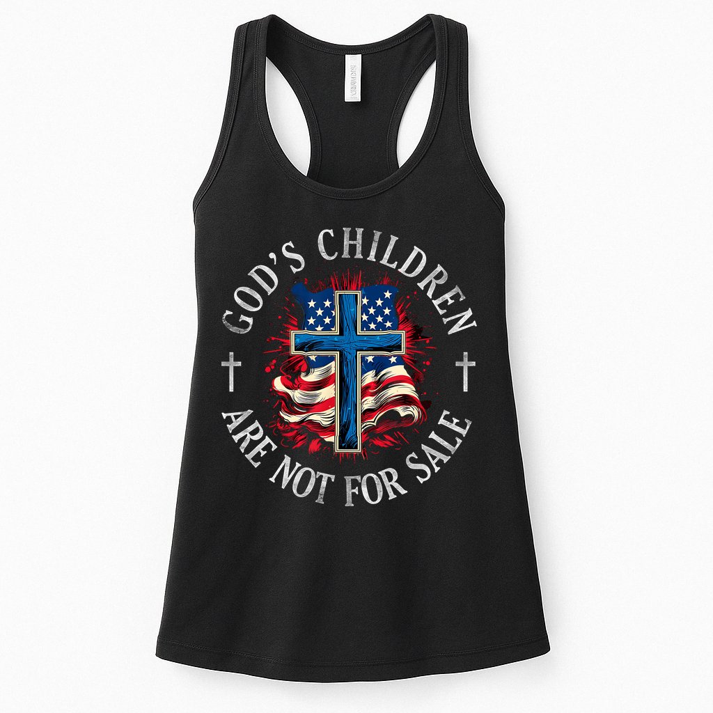 Gods Children Are Not For Sale Cross Christian Womens Tank Top
