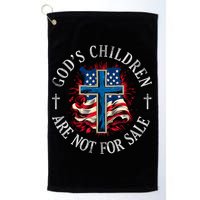 Gods Children Are Not For Sale Cross Christian Golf Towel