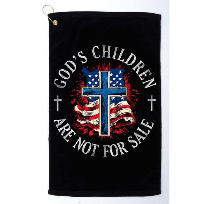 Gods Children Are Not For Sale Cross Christian Golf Towel