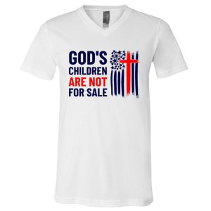 Gods Children Are Not For Sale Stop Human Trafficking Human Rights V-Neck T-Shirt