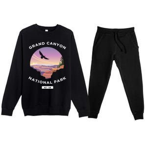 Grand Canyon Arizona Us National Park Travel Hiking Cute Gift Premium Crewneck Sweatsuit Set