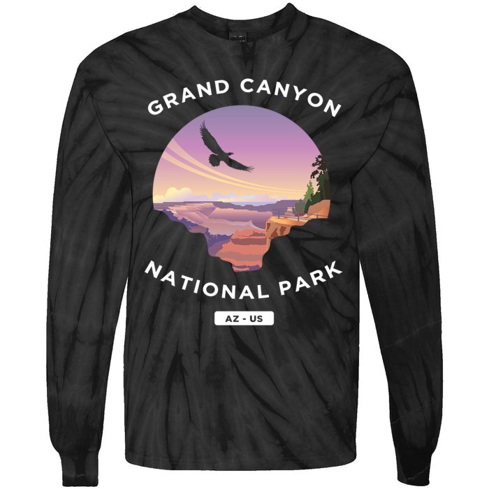 Grand Canyon Arizona Us National Park Travel Hiking Cute Gift Tie-Dye Long Sleeve Shirt