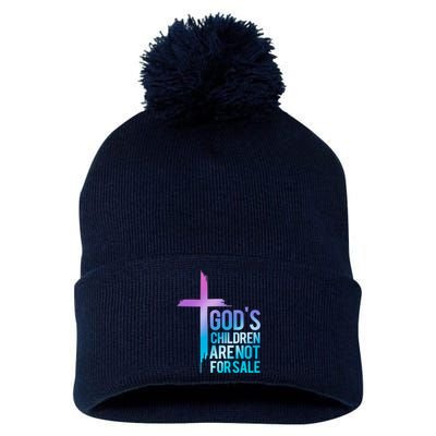 Gods Children Are Not For Sale Protect Children Pom Pom 12in Knit Beanie