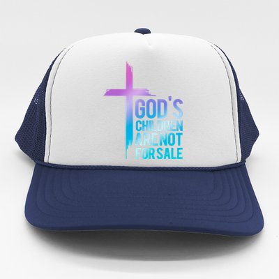 Gods Children Are Not For Sale Protect Children Trucker Hat