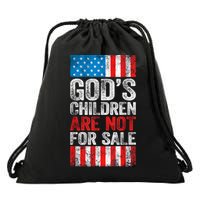 Gods Children Are Not For Sale Protect Children Drawstring Bag