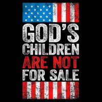 Gods Children Are Not For Sale Protect Children Drawstring Bag