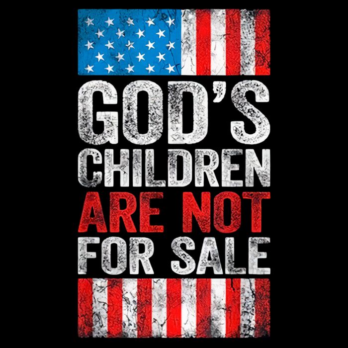 Gods Children Are Not For Sale Protect Children Drawstring Bag