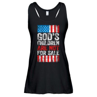 Gods Children Are Not For Sale Protect Children Ladies Essential Flowy Tank