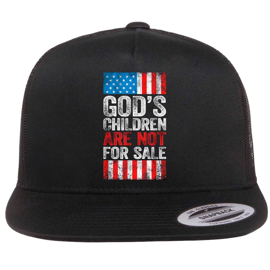 Gods Children Are Not For Sale Protect Children Flat Bill Trucker Hat