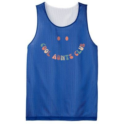 Groovy Cool Aunts Club Auntie Mothers Day (Both Sides) Gift Mesh Reversible Basketball Jersey Tank