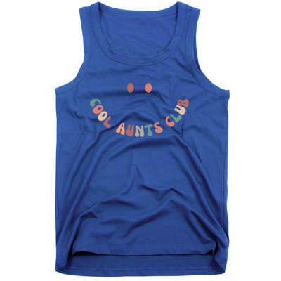 Groovy Cool Aunts Club Auntie Mothers Day (Both Sides) Gift Tank Top