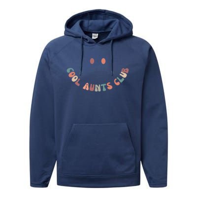 Groovy Cool Aunts Club Auntie Mothers Day (Both Sides) Gift Performance Fleece Hoodie