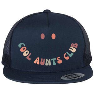 Groovy Cool Aunts Club Auntie Mothers Day (Both Sides) Gift Flat Bill Trucker Hat