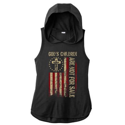 GodS Children Are Not For Sale Gift Ladies PosiCharge Tri-Blend Wicking Draft Hoodie Tank