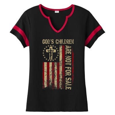 GodS Children Are Not For Sale Gift Ladies Halftime Notch Neck Tee