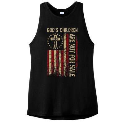 GodS Children Are Not For Sale Gift Ladies PosiCharge Tri-Blend Wicking Tank